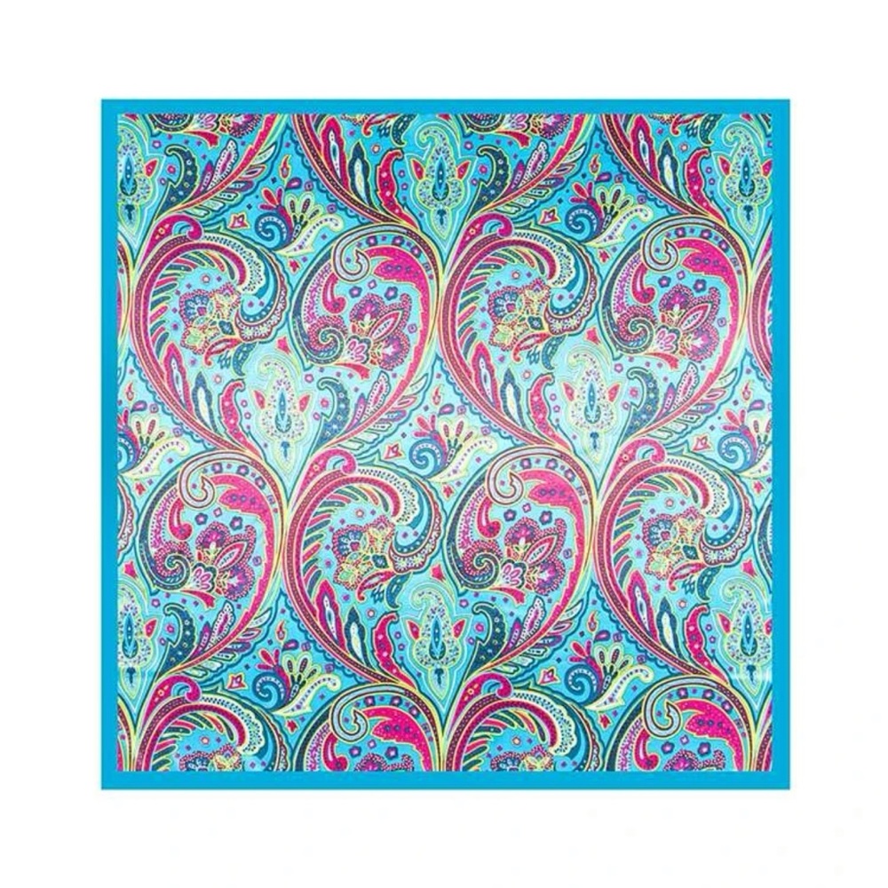 🌸 Lovely Bright Colorful Paisley Rose Scarf Bandana 🌷